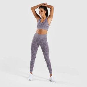Gymshark Purple Camo Seamless High Waisted Leggings Size XS